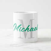 Grote jumbo mok cadeau met aangepaste naam monogra (Voorkant)