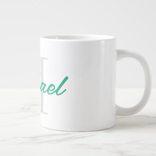 Grote jumbo mok cadeau met aangepaste naam monogra (Rechts)