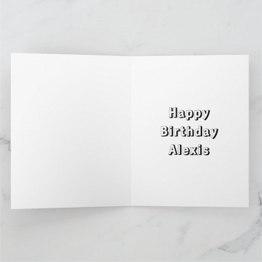 Grote Jumbo-sized gepersonaliseerde meisjesverjaar Kaart (Binnen)