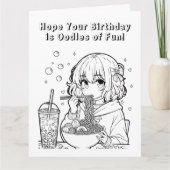 Grote Jumbo-sized gepersonaliseerde meisjesverjaar Kaart (Voorkant)