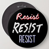 Grote jumboformaat weerstand | Anti-Trump protest Ronde Button 6,0 Cm (Voorkant /achterkant)