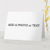 Grote Kaart (28 cm) Foto of tekst - Creëer Uw eige (Gele Bloem)
