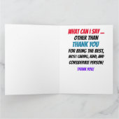 Grote Kaart Dank U en Vriendschap (Binnen)