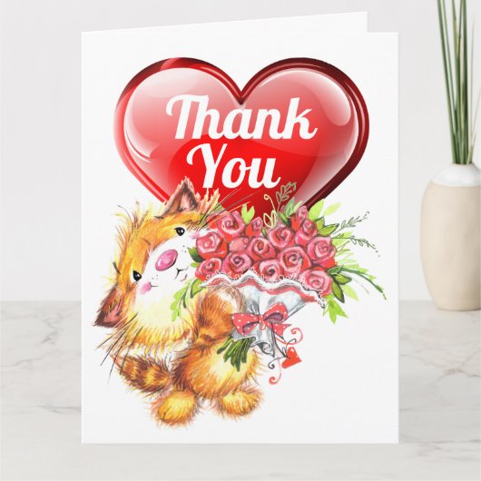 Grote Kaart Dank U en Vriendschap (Voorkant)