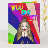 Grote kaart | Je hebt het gedaan ] Gefeliciteerd!  (Gele Bloem)