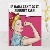 Grote Kaart voor Machtig Mamma - zie terug binnen (Gele Bloem)