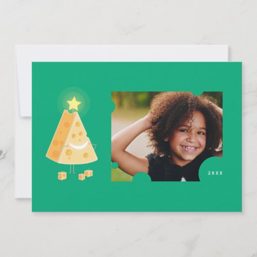 Grote Kaas Foto Kerstkaart (Voorkant)