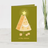 Grote Kaas Kerstkaart Feestdagen Kaart (Voorkant)