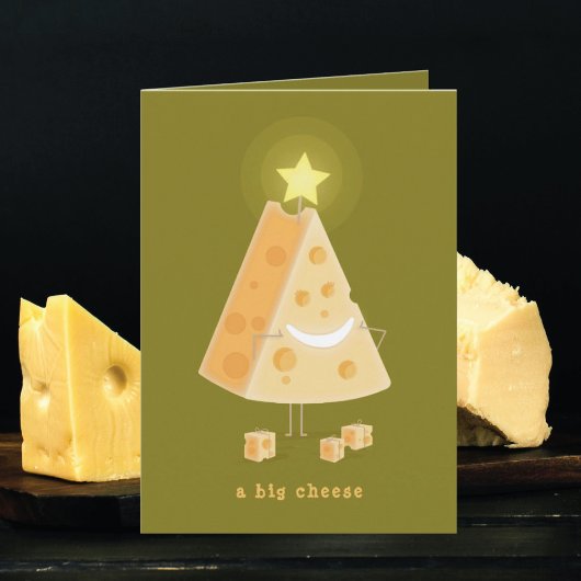 Grote Kaas Kerstkaart Feestdagen Kaart