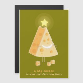 Grote Kaas Magnetische Kerstkaart