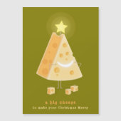 Grote Kaas Magnetische Kerstkaart (Voorkant)