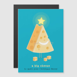 Grote Kaas Magnetische Kerstkaart