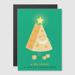 Grote Kaas Magnetische Kerstkaart