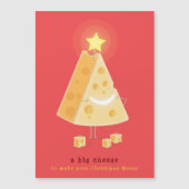 Grote Kaas Magnetische Kerstkaart (Voorkant)