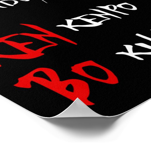 Grote Kajukenbo Vechten Karate Judo Kenpo Kung Fu Poster (Hoek)