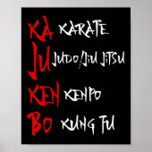 Grote Kajukenbo Vechten Karate Judo Kenpo Kung Fu Poster (Voorkant)