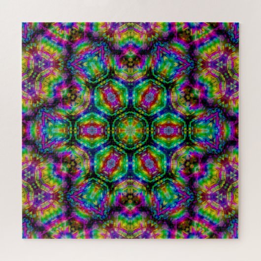 Grote Kaleidoscopische Fractal Art puzzel Legpuzzel (Horizontaal)