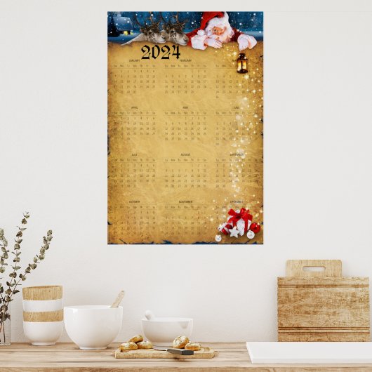 Grote Kalender 2024 Poster (Keuken)