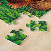 Grote kalkoen bloemenveld legpuzzel (Zijkant)