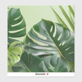 Grote kamerplant bladeren met tekstruimte sticker