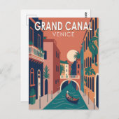 Grote Kanaal Venetië Travel Art  Briefkaart (Voorkant / Achterkant)