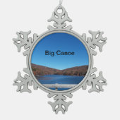 Grote kanoe kerstboomversiering tin sneeuwvlok ornament (Voorkant)