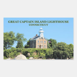 Grote Kapitein Island Lighthouse, CT Stickers