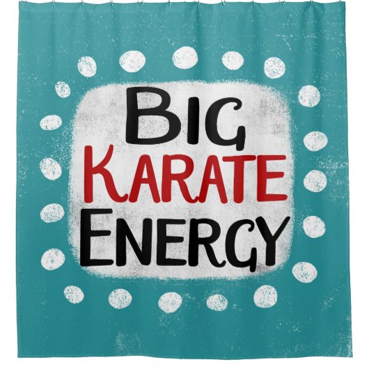 Grote Karate Energie Douchegordijn (Voorkant)