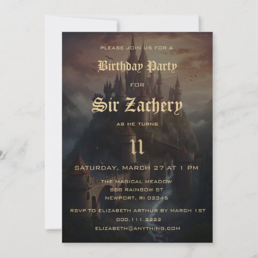 *~* Grote Kasteel Middeleeuwse Fantasie AP88 Verja Kaart (Achterkant)