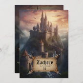 *~* Grote Kasteel Middeleeuwse Fantasie AP88 Verja Kaart (Voorkant / Achterkant)