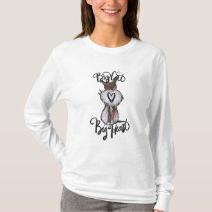 Grote Kat Grote Hart Maine Coon Verdunnen Calico T-shirt