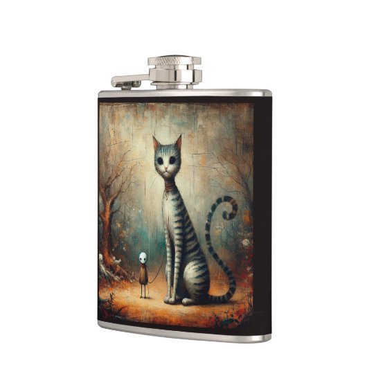 Grote kat heupfles (Links)