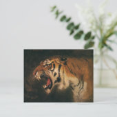 grote kat in de grote tijger, wilde dieren briefkaart (Staand voorkant)