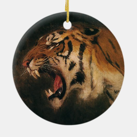 grote kat in de grote tijger, wilde dieren keramisch ornament (Achterkant)