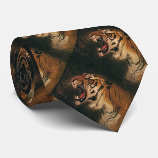  grote kat in de grote tijger, wilde dieren stropdas (Opgerold)