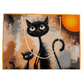 Grote Kat Kleine Kat Halloween Groot Cadeauzakje (Achterkant)
