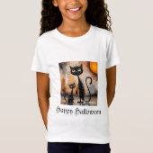 Grote Kat Kleine Kat Halloween T-shirt (Voorkant)