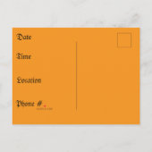 Grote Kat Kleine Kat Halloween Uitnodiging Briefkaart (Achterkant)