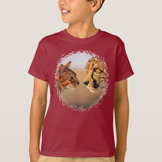 Grote kat, kleine kat! t-shirt (Voorkant)