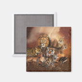 Grote kat kunst magneet (Voorkant / Achterkant)