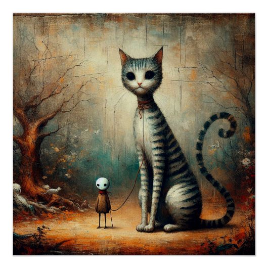 Grote kat perfect poster (Voorkant)