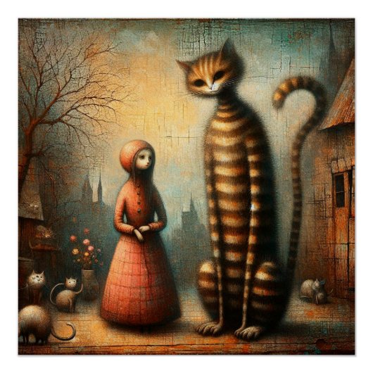 Grote kat perfect poster (Voorkant)