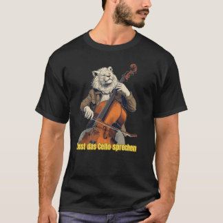 grote kat speelt muziek t-shirt