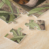 Grote kat (tijger en luipaard) legpuzzel (Zijkant)