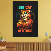 Grote Katachtige Attitude Canvas Afdruk (Insitu (Woonkamer))