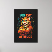Grote Katachtige Attitude Canvas Afdruk (Voorkant)