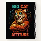 Grote Katachtige Attitude Notitieboek (Achterkant)