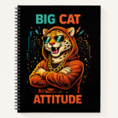 Grote Katachtige Attitude Notitieboek (Voorkant)