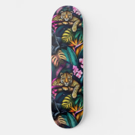 Grote Katachtige Dromen Naadloos Oppervlaktepatroo Persoonlijk Skateboard