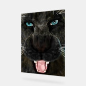 Grote Katachtige Zwarte Panter Acryl Bord (Hoek)